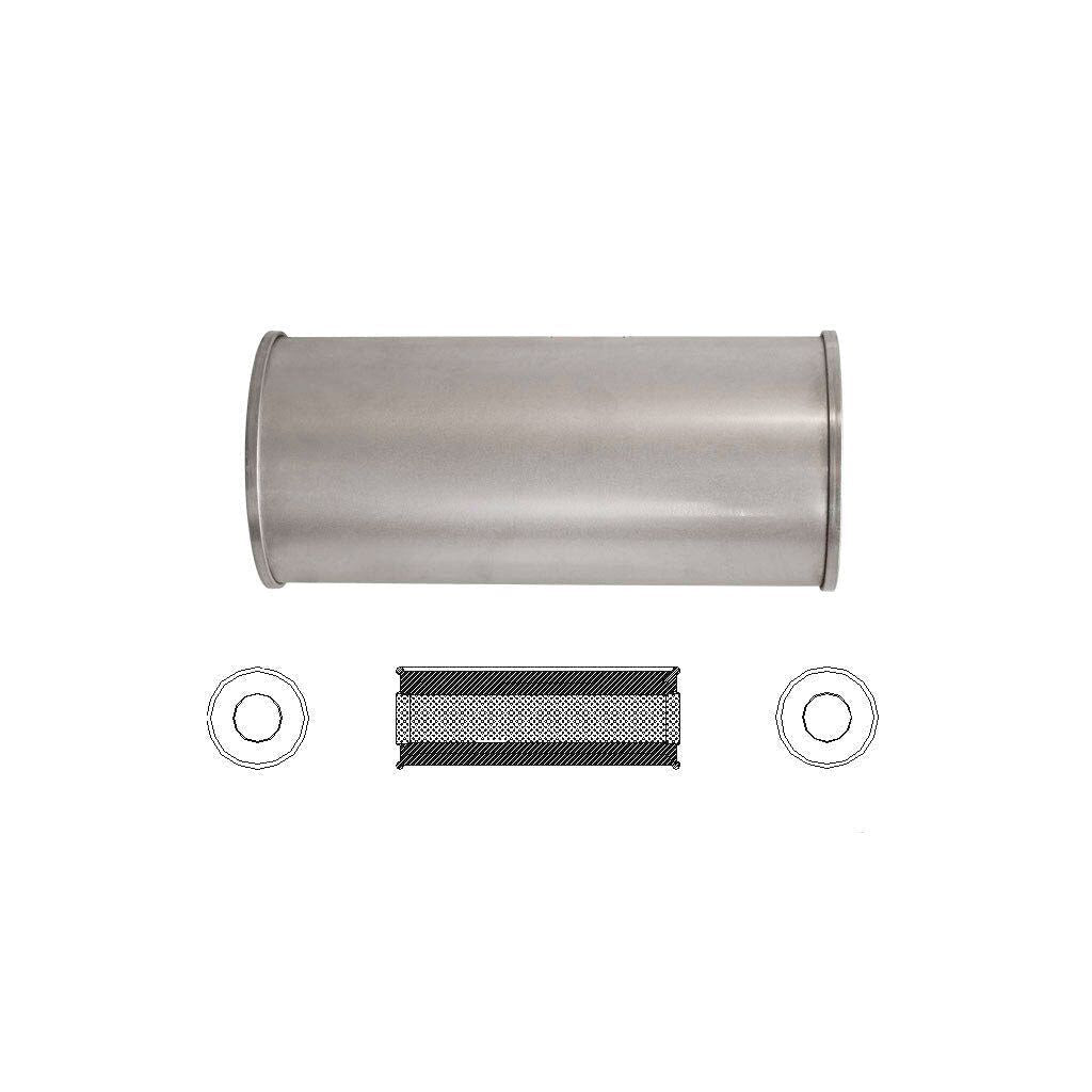 MSA Universal Muffler - 3" Inch 6" Round X 14" Long Straight Through