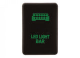 Hulk 4X4 - SWITCH PUSH BUTTON ON / OFF OE RPL 12V LIGHTBAR GREEN ILLM