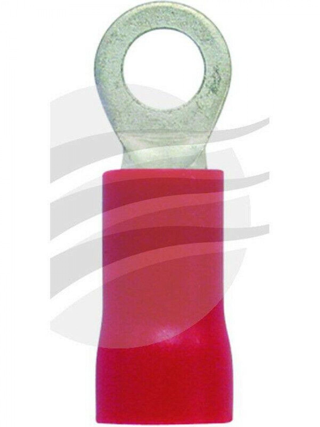 Jaylec - Pack Of 100 Ring Terminal 3mm Insul Pvc Std Crimp Red Use Te1103