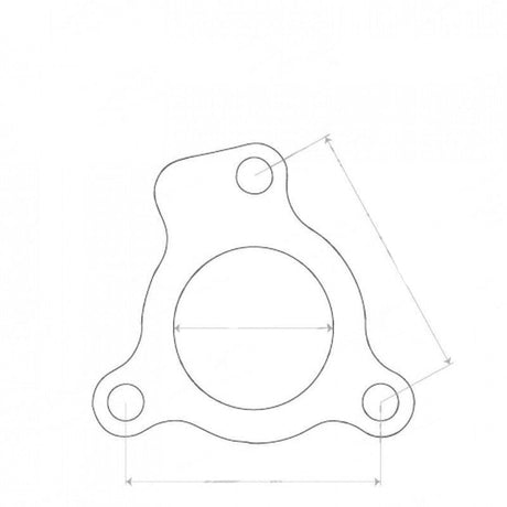 Flange Gasket - Suited For Ford Laser KF/KH & KJ/KL, Inside Diameter 52mm