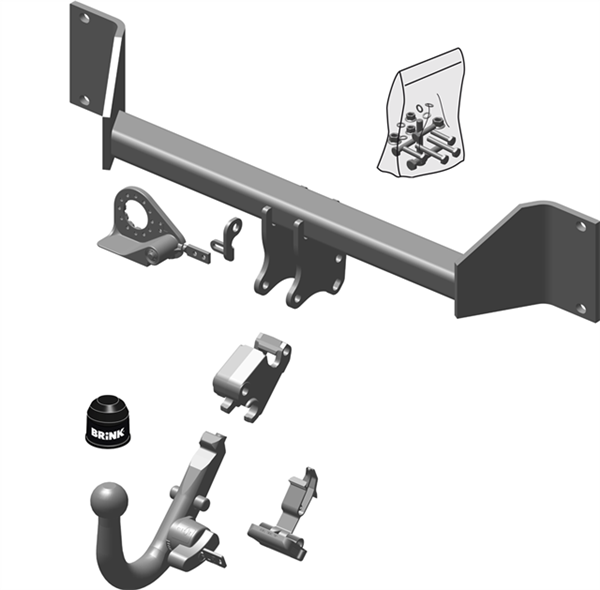BRINK | European Diagonal Detachable Towbar | BMW X3 F25 2010–2017 | BR-536200
