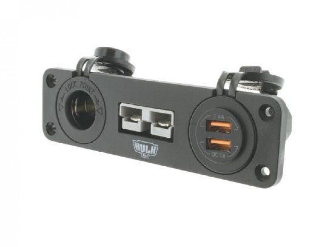 Hulk 4X4 - TRIPLE FLUSH MOUNT HOUSING 50amp ANDERSON STYLE PLUG