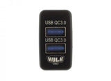 Hulk 4X4 - DUAL USB SOCKET QC3 OE RPL T/S EARLY TOYOTA BLUE LED