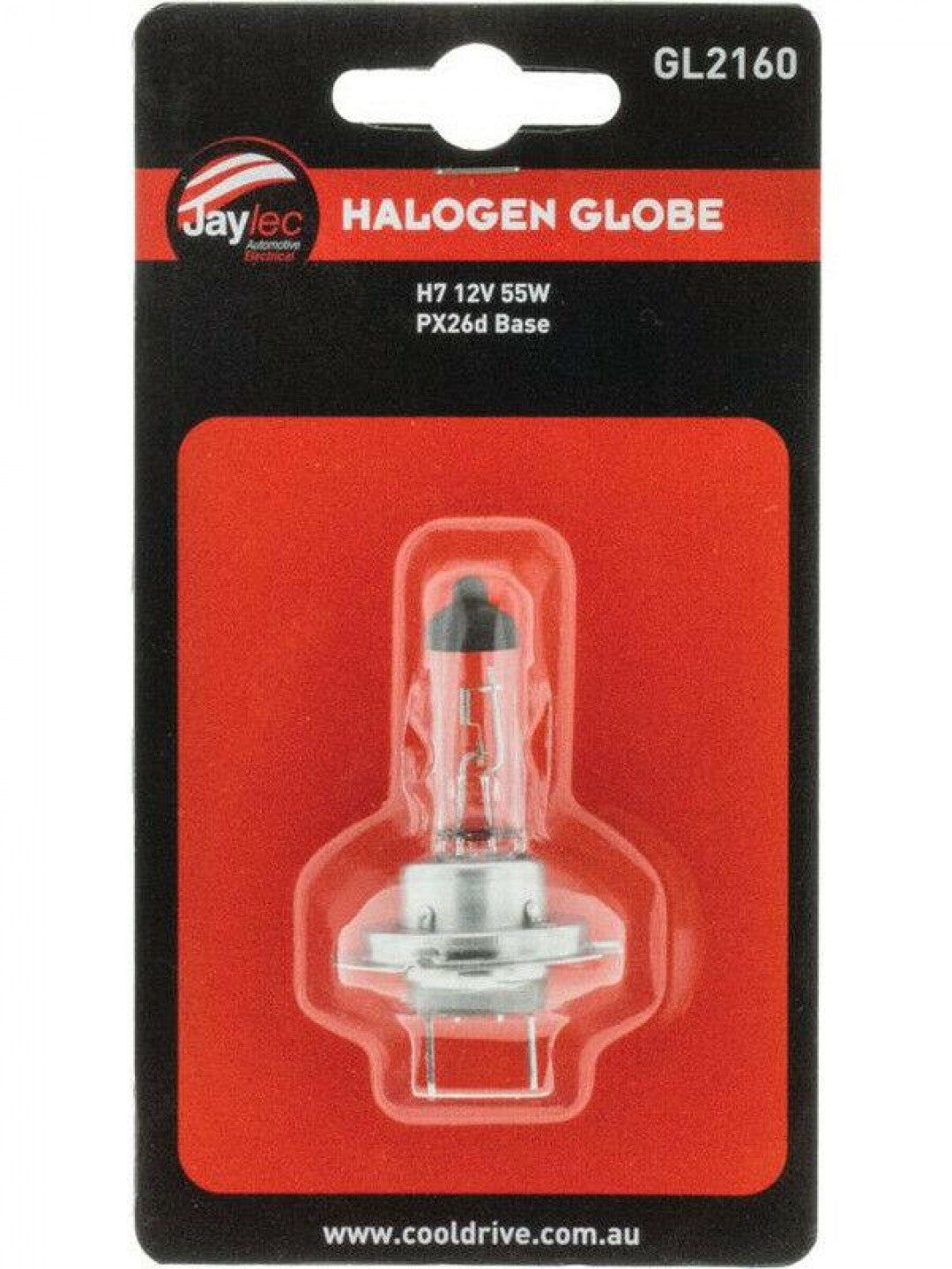 Jaylec - Pack Of 1 H7 Halogen Globe 12 Volts 55 Watt Px26D Base Blister Pack Of