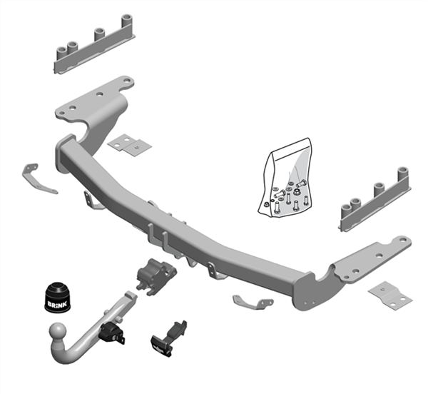 BRINK | European Diagonal Detachable Towbar | Land Rover Discovery Sport L550 2014–On | BR-596800