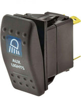 Jaylec - Switch Rocker On Off 12/24 Volts 20 Amps @ 12 Volts Aux Light Symbol Blue LED