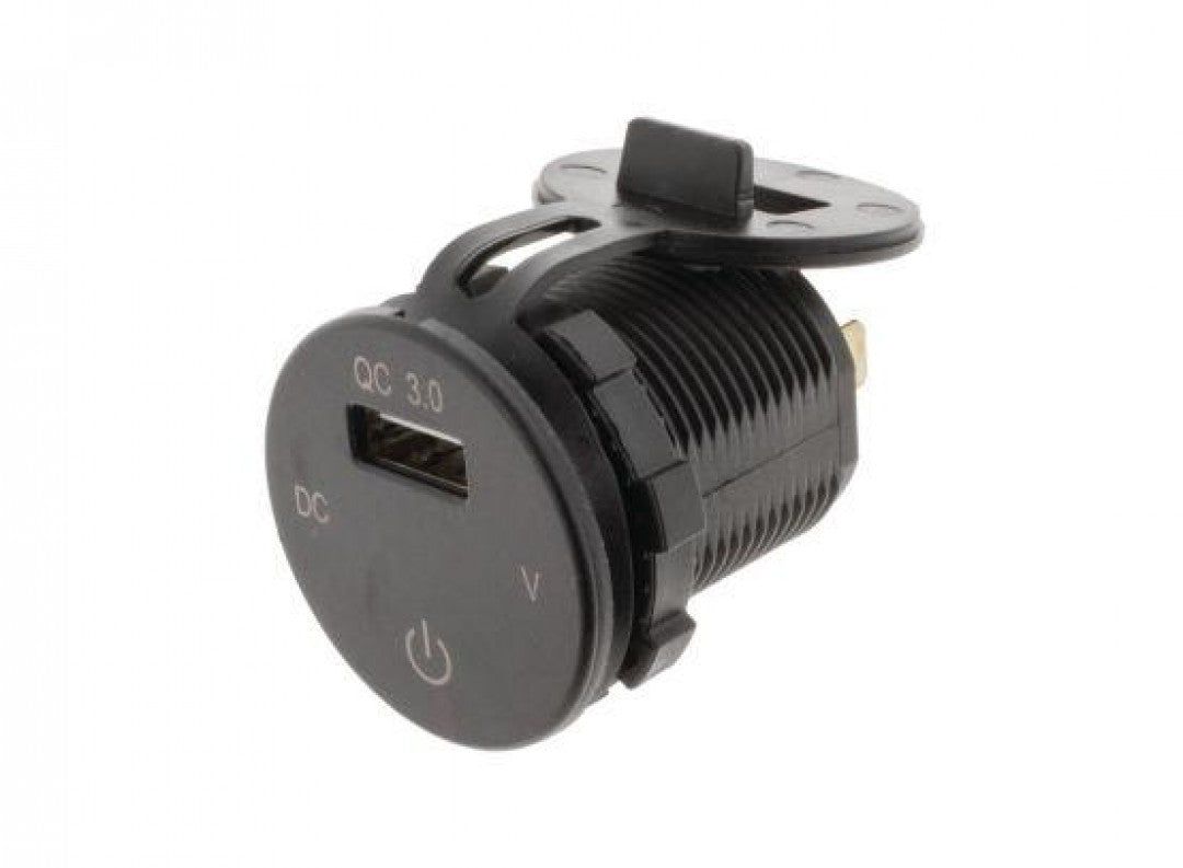 Hulk 4X4 - VOLTMETER 6-30V WITH QC3 USB & TOUCH SWITCH BLUE LED