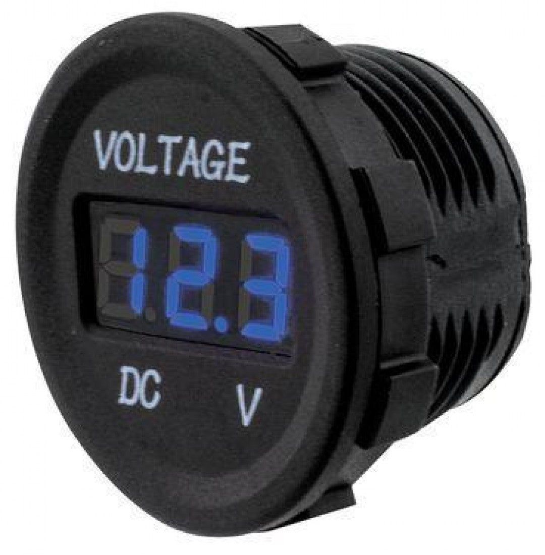 Hulk 4X4 - VOLTMETER 5-30v DC BLUE LED 29mm DIA