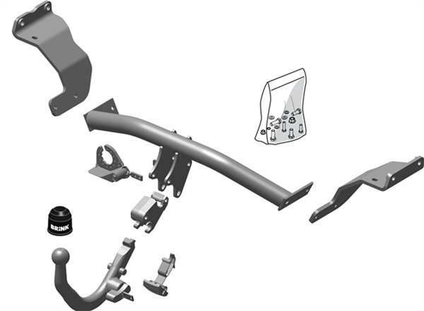 BRINK | European Diagonal Detachable Towbar | Hyundai i30 GD 2012–2017 | BR-561100