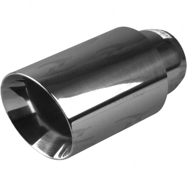 Exhaust Tip - 2 1/4 Inch (In) 3" Inch (Out) 203mm Long (Rolled In - Angle Cut)