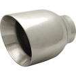 Exhaust Tip - 2 1/4" Inch (In) 4" Inch Out 130mm Long (Rolled In - Angle Cut)
