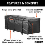 CURT | Weatherproof Vinyl Cargo Bag 142cm x 56cm x 53cm | 425L | 18211