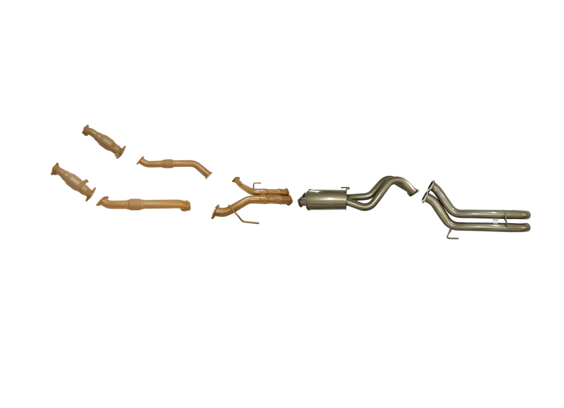 Pacemaker King Brown | Twin 3" Turbo Back Exhaust with Cats & Centre Muffler | Toyota LandCruiser 200 | KB12031-XCMX