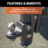 CURT | Replacement Rebellion XD Accessory Mount Pins | 2-Pack | 45976-85