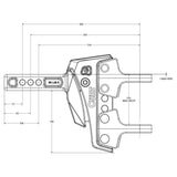 CURT | Rebellion XD ShockDrop Ball Mount Base Only 50mm | 4.5T | 45969-85