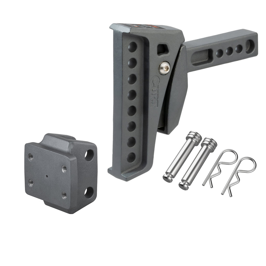 CURT | Rebellion XD ShockDrop Ball Mount Kit | 50mm Tow Ball 3500kg | 45969-85-50