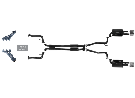 Pacemaker Performance Exhaust System with Headers for Holden VE SV6 3.6L V6 Sedan 2006–2012 - PP5080-04