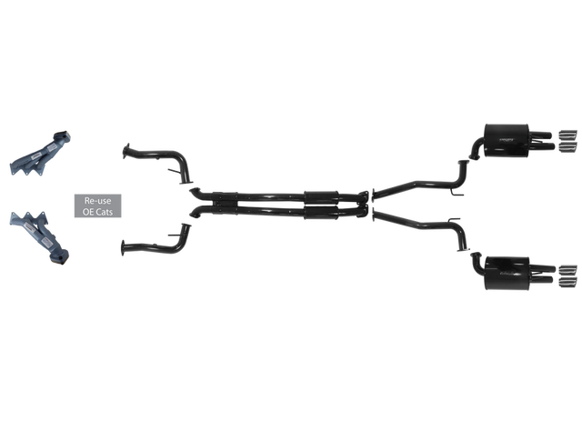 Pacemaker Performance Dual Outlet Exhaust System with Headers for Holden VE SV6 3.6L V6 Ute 2007–2012 - PP5080-05