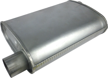 Redback - 3" Universal Muffler Offset/Offset 350x225x125mm Oval Turbo Flow Mild Steel