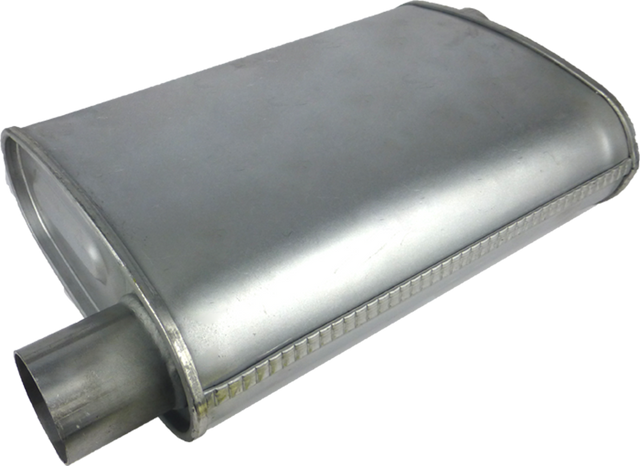 Redback - 3" Universal Muffler Offset/Offset 350x225x125mm Oval Turbo Flow Mild Steel