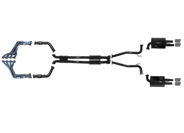 Pacemaker Twin 2.5" Performance Exhaust System with 1-3/4" Headers for Holden Commodore VE VF Sedan 6.0L 6.2L V8 2006–2017 - PP5381-11