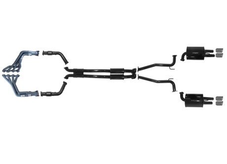 Pacemaker Twin 2.5" Performance Exhaust System with 1-3/4" Headers for Holden VE VF Ute 6.0L 6.2L V8 2007–2017 - PP5381-17