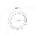 Single Taper Ring Gasket - Inside Diameter 51mm, Outside Diameter 65.5mm