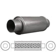 Redback - 2.5" Glass Packed Muffler C/C 12"x5" Round 409 Stainless Steel