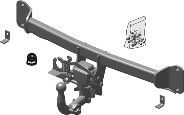 Brink | Retractable Swan Neck Towbar | BMW 5 Series F07 F10 F11 G30 G31 G60 2009–ON | BR-528900