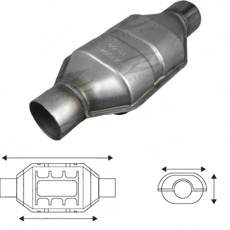 UNIVERSAL CATALYTIC CONVERTER - Euro II, 2", CPSI 400