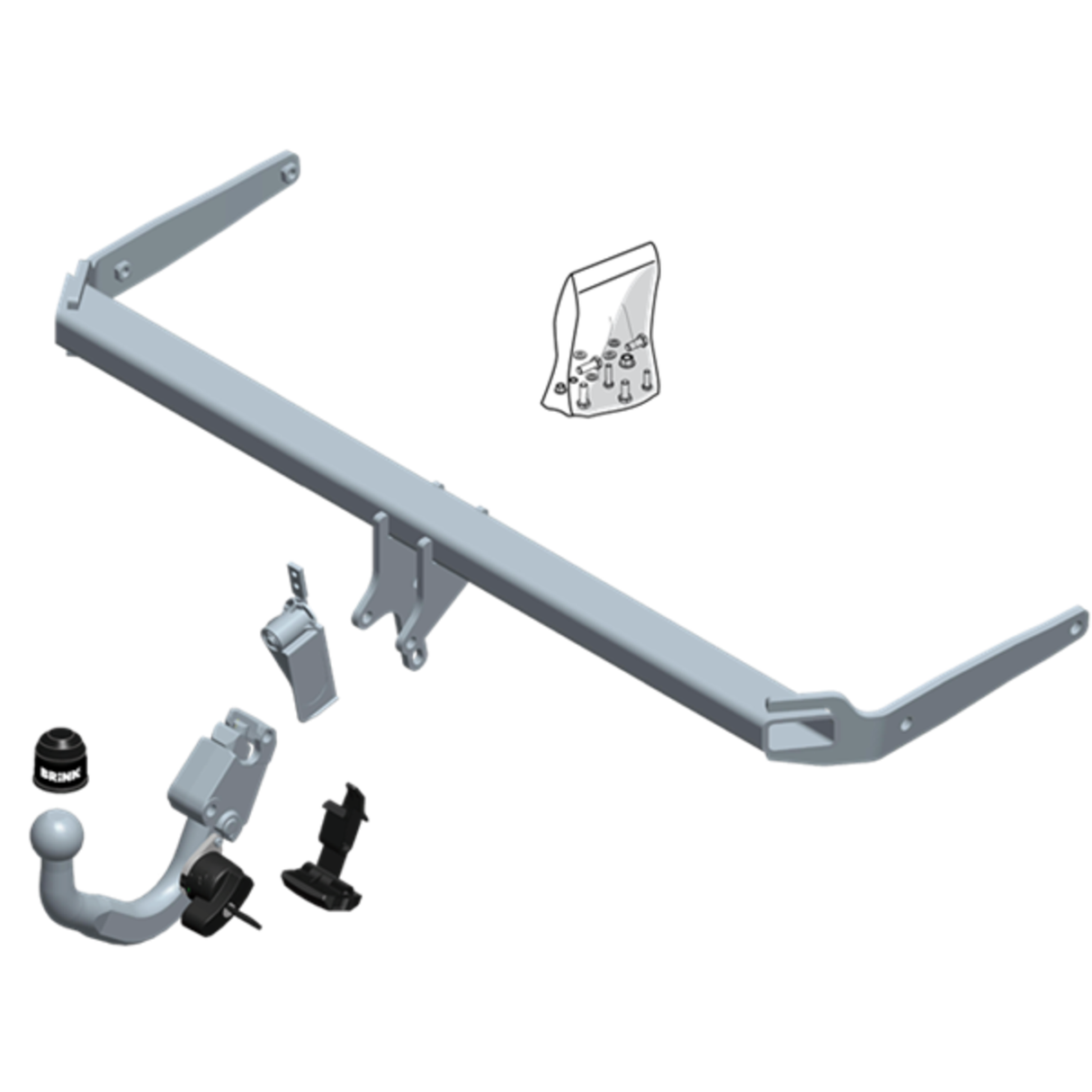 BRINK | European Diagonal Detachable Towbar | VW Golf Hatchback 5G1 BQ1 BE 2012–2021 | BR-567100