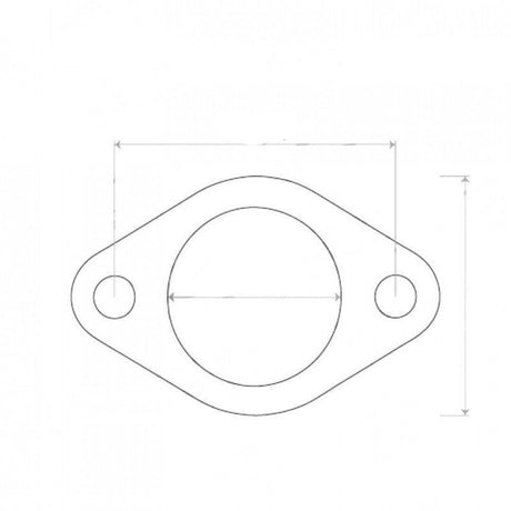 2 Bolt Flange Gasket - ID 48mm