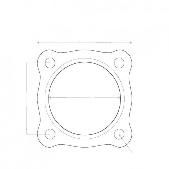 Flange Gaskets - Holden Commodore VT-VZ Catalytic converter, ID 3", 4 Bolts