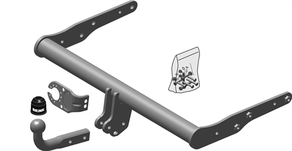 BRINK | Fixed European 2-Bolt Towbar | VW Multivan Transporter Caravelle T5 T6 2003–ON | BR-437100