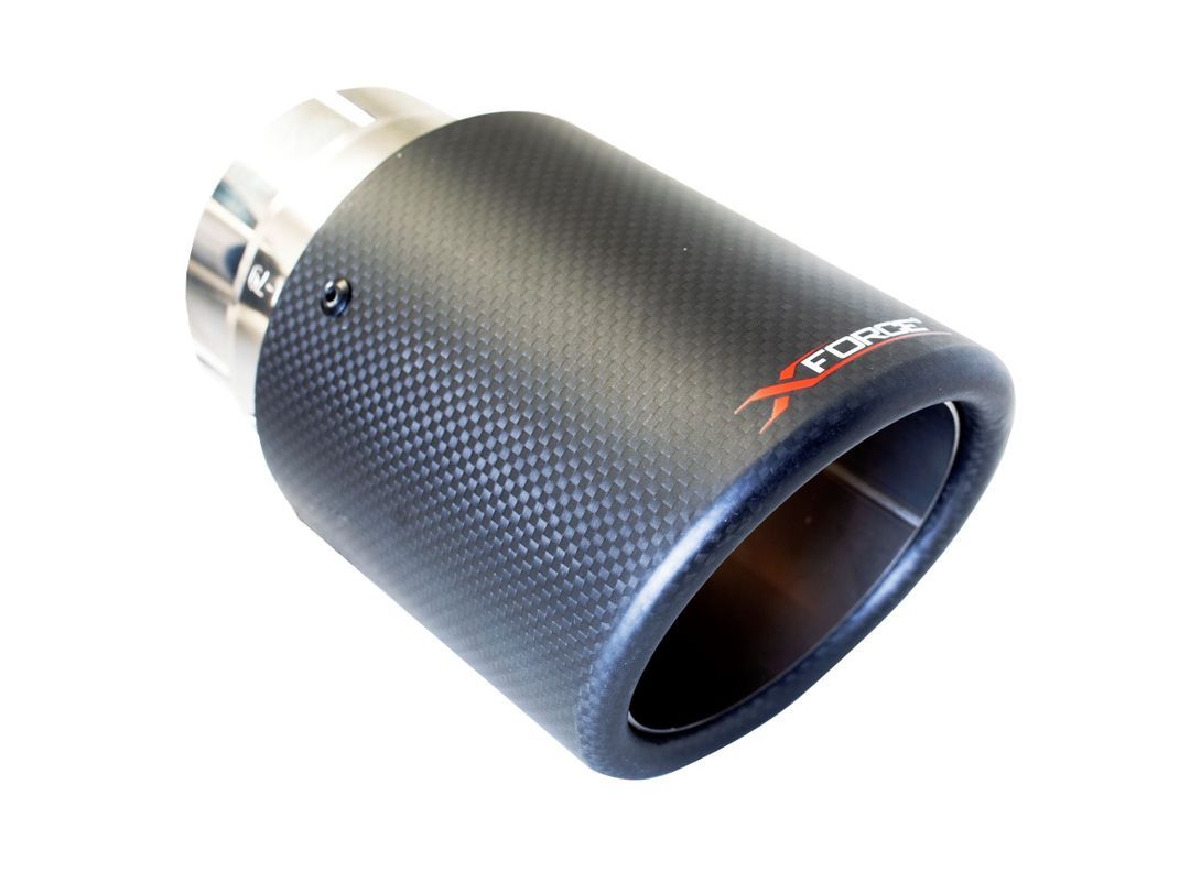 XForce | 4" Dual Carbon Fiber Exhaust Tip Kit | VW Golf GTI MK6 MK7 MK8 2009–On | ES-VWGTI-CFTIPS