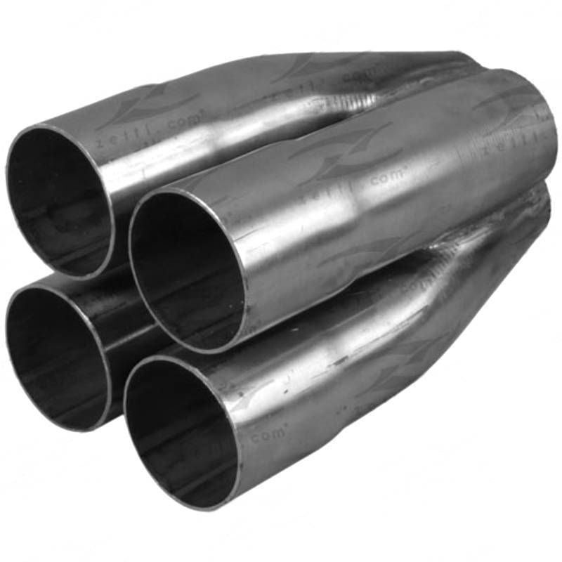 Merge Collector 4 Into 1 - 1-3/4" Inch In, 3" Inch Out, Stainless Steel