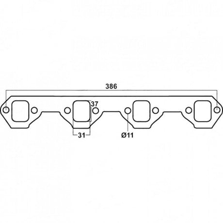 Ford Windsor 221ci, 260ci, 289ci, 302ci & 351ci - Exhaust Manifold Gasket