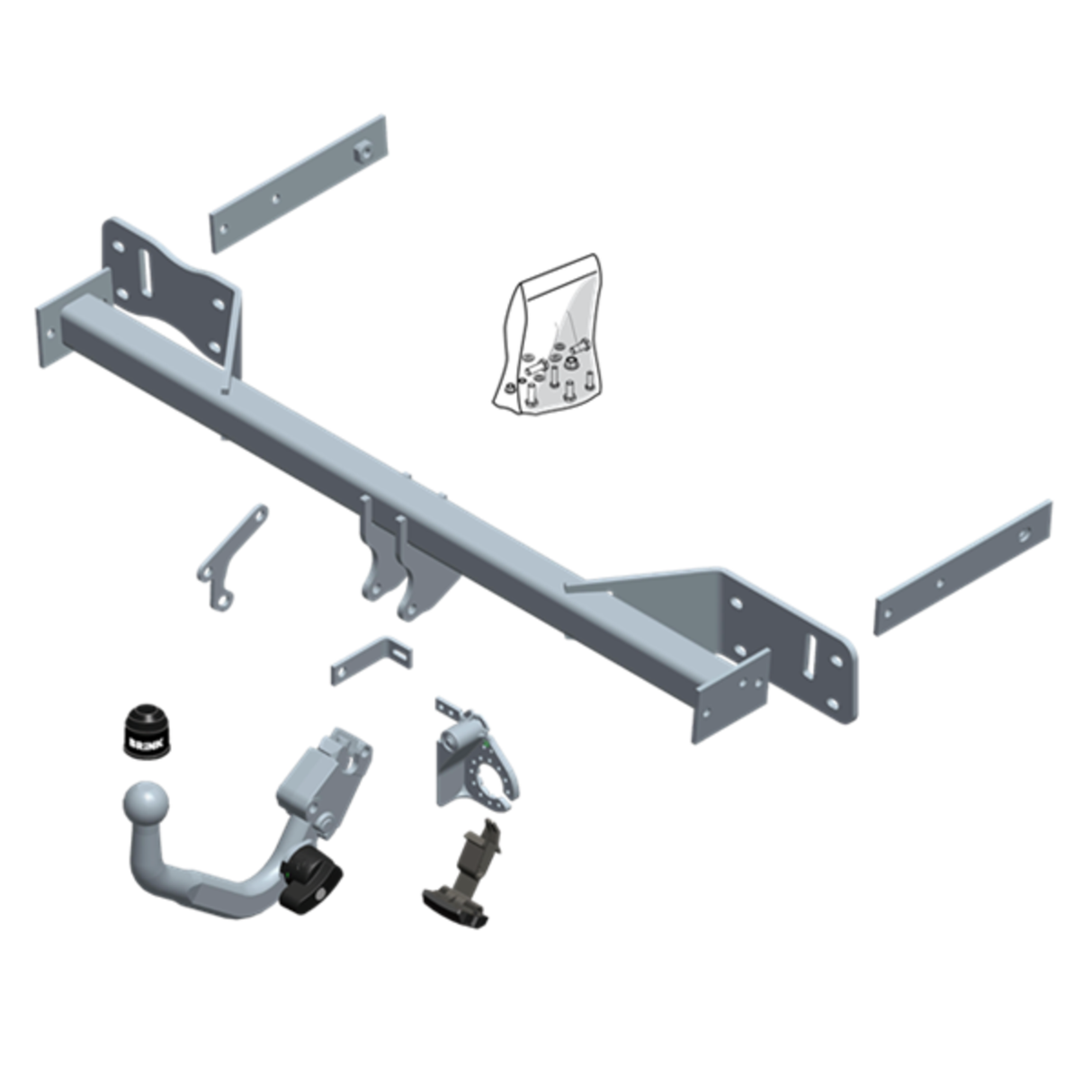BRINK | European Diagonal Detachable Towbar | Mercedes-Benz CLA C117 X117 2013–ON | BR-576600