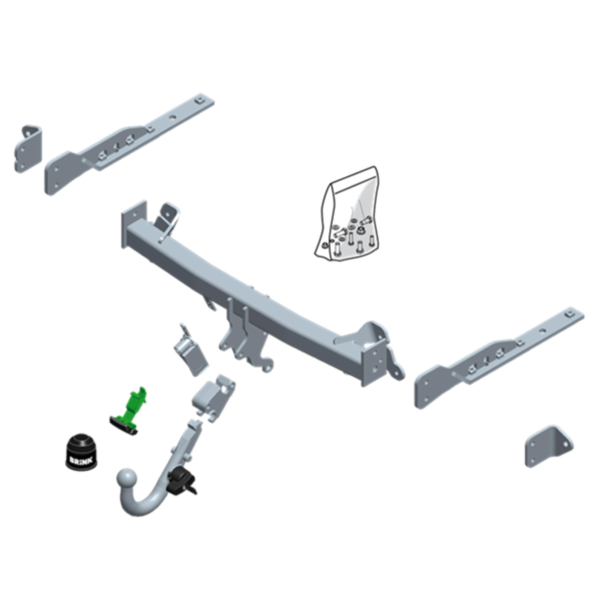 BRINK | European Diagonal Detachable Towbar | Subaru Forester SJ 2013–2019 | BR-570100