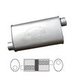 Redback - 2.25" Chambered Universal Muffler Offset/Offset 14"x8"x4" Oval Glass Packed