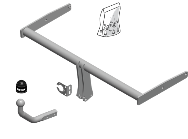 BRINK | European Fixed 2 Bolt Towbar | AUDI A1 8X GB VW POLO 6R 6C AW 2009–ON | BR-531900