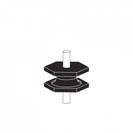 Cotton Reel Mounts - Inside Diameter 42mm, HEX, M8