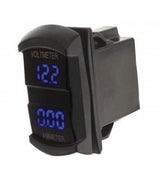 Hulk 4X4 - SWITCH SIZE VOLTMETER & AMMETER 5-30v & 0-10a BLUE LED