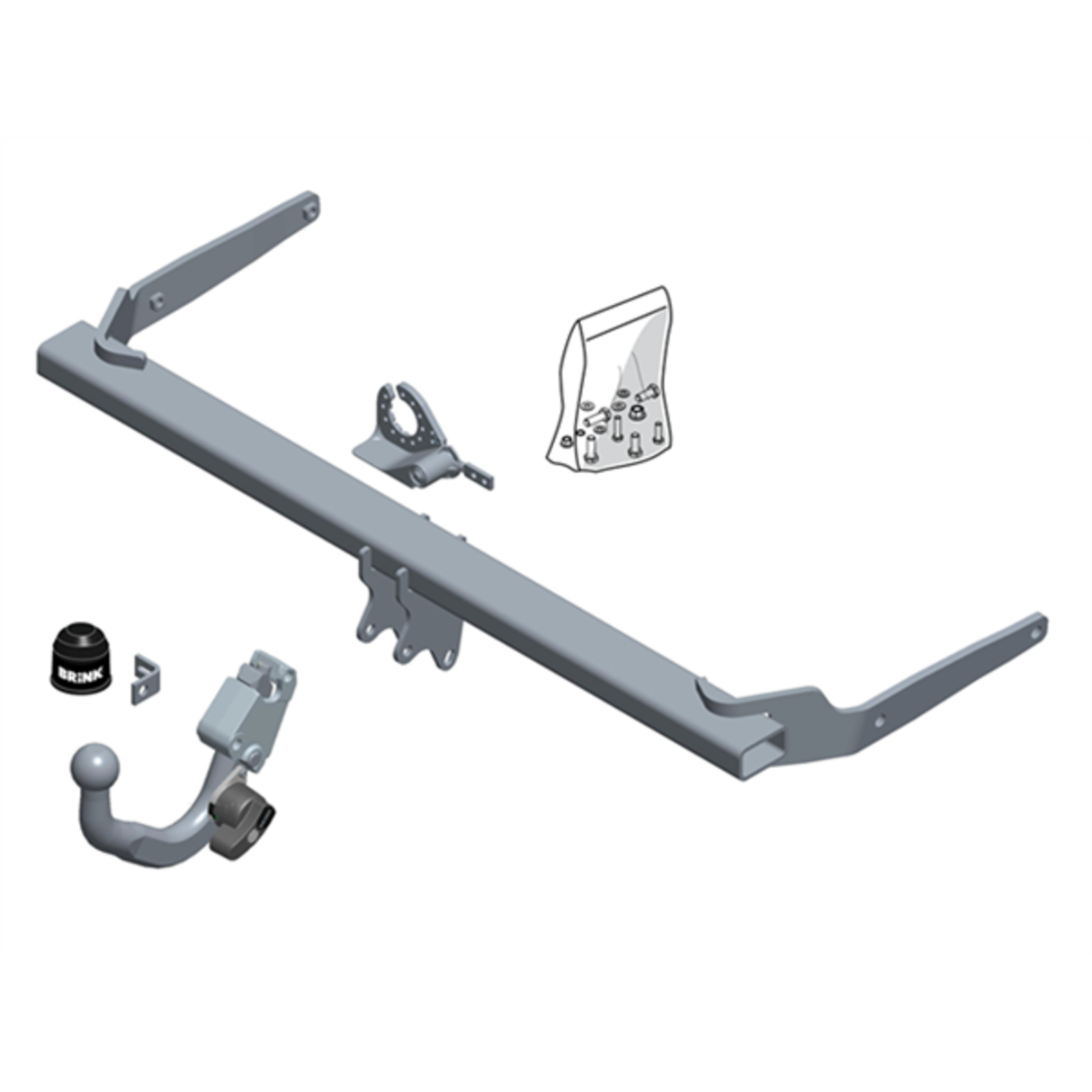 BRINK | European Diagonal Detachable Towbar | Skoda Superb 3V & VW Passat B8 2014–On | BR-598500