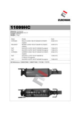 Euromax Diesel Particulate Filter Fiat Ducato 2.3L 3.0L Multivan Van/Chassis Euro 4 2006–2010 - 11099HC