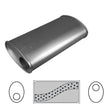 Redback - 2.25" Universal Muffler Offset/Offset 14"x8"x4" Oval Aluminised Steel