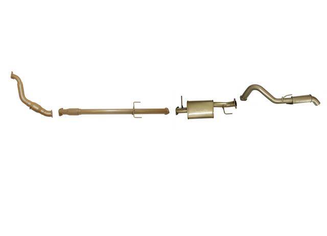 Pacemaker King Brown | Single 3" Turbo Back Exhaust with Cat & Muffler | Mitsubishi Triton ML MN 2.5L TD | KB9105-XCMR