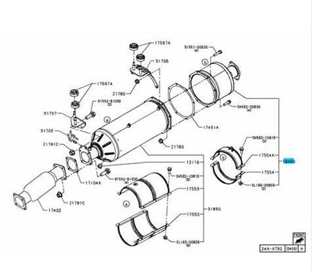 Ecore Catalytic Converter Hino 500 6.4L J07E FC FD FE Truck 2011–2018 - EC0028T2
