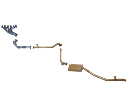 Pacemaker King Brown | Single 2.5" Exhaust with EGR Headers | Toyota LandCruiser 75 Series Troopy 1HZ | KB12001-HMX