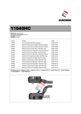 Euromax Diesel Particulate Filter BMW 330d E90 E92 E93 530d E60 3.0L M57 N57 2005–2009 - 11040HC